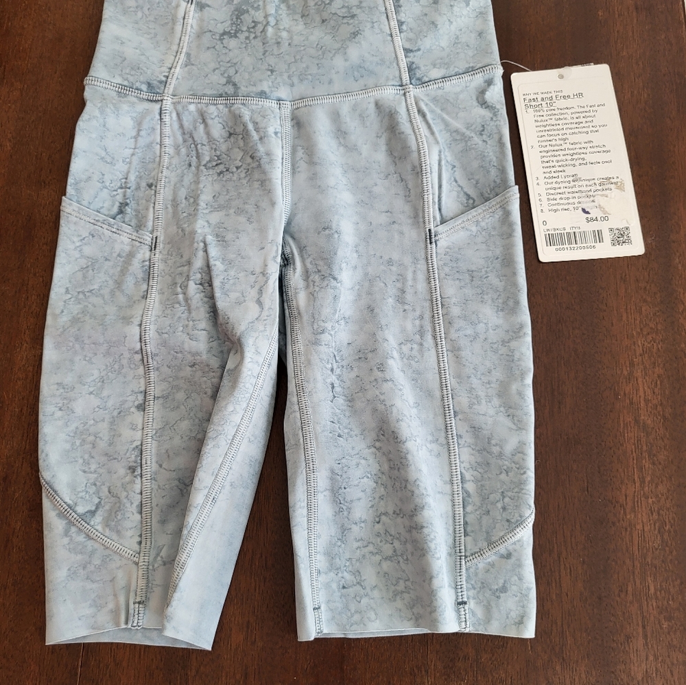 Lululemon fast and free HR short 10" size 0